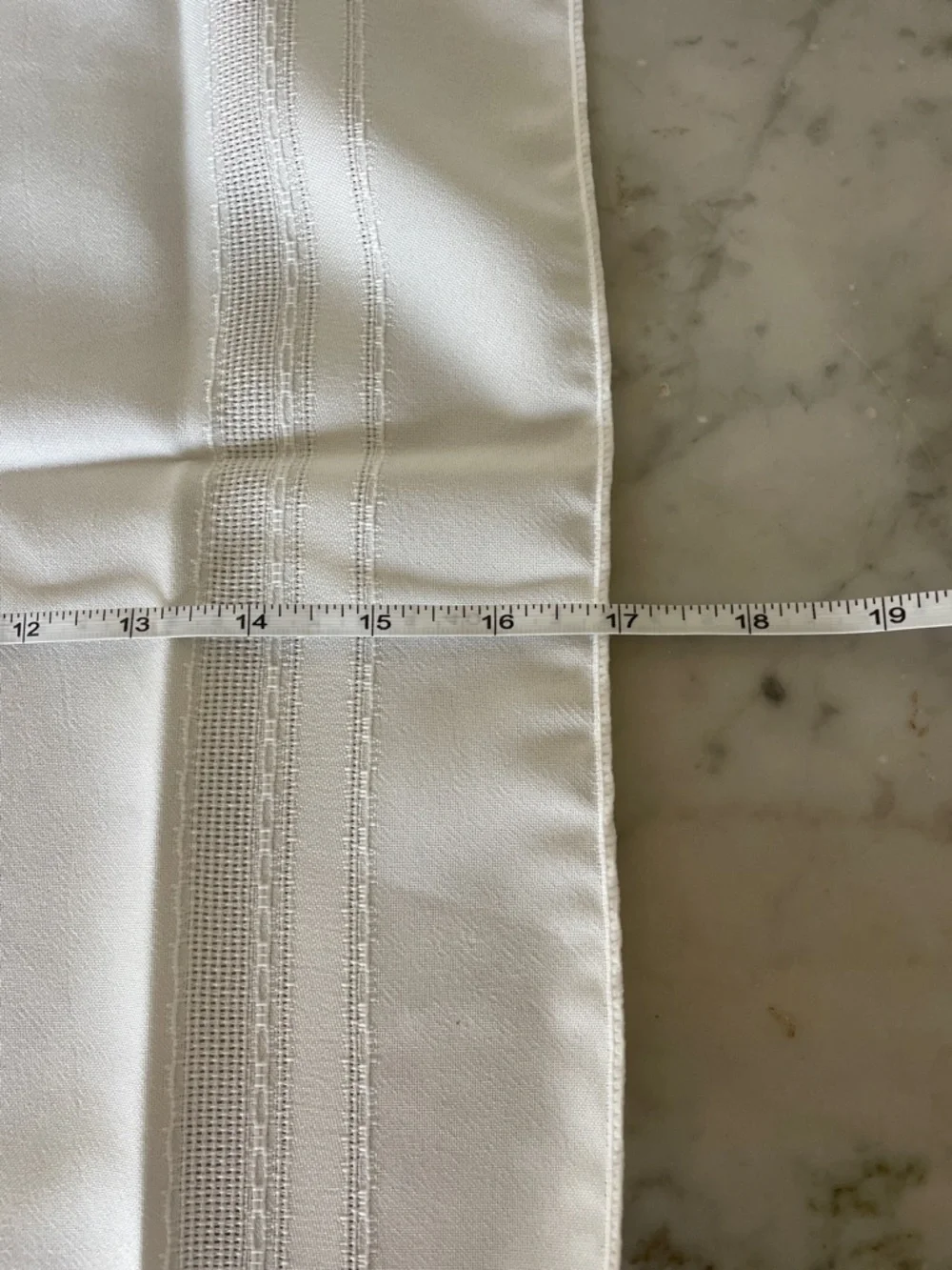VINTAGE Set of White Hemstitched Cloth Napkins (6)
